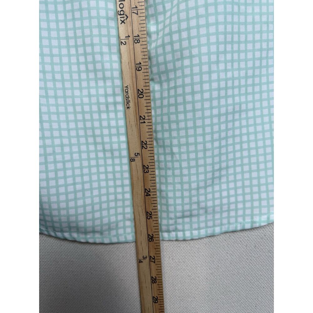 Southbound Boy's Button Up Shirt Short Sleeve Sz XL 14 Green white Checked - Picture 5 of 9